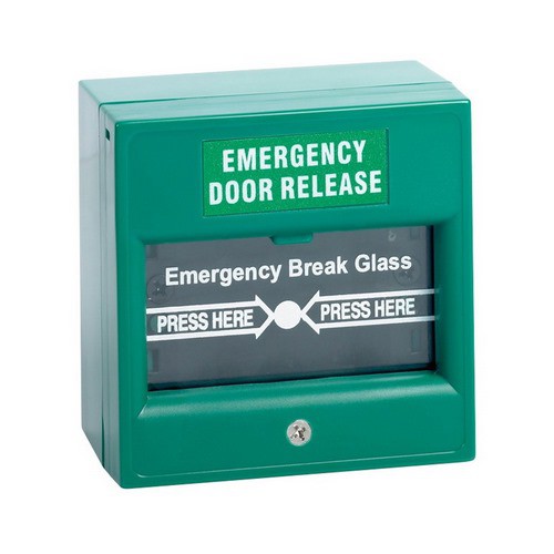 กล่องไฟอราม Emergency Door Releasequot; Break Glass GREEN