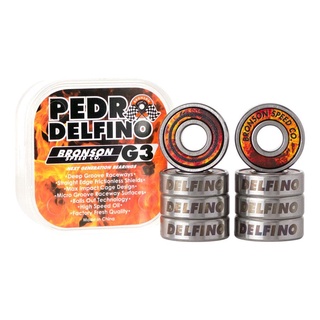 Pedro Delfino Pro G3 BOX/8 Bronson Speed Co. Skateboard Bearings ลูกปืนสำหรับล้อสเก็ตบอร์ด เซิร์ฟสเก็ต