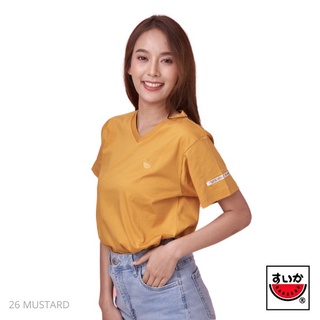 แตงโม (SUIKA) - เสื้อแตงโม ORIGINAL T-SHIRTS คอวี คอกลม สี 26.MUSTARD