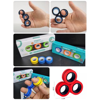 FIDGET MAGNETIC RING ของเล่นวงแหวนแม่เหล็ก สำหรับเล่นแก้เหงา ฝึกสมาธิ ผ่อนคลาย ดัดแปลงเล่นได้เป็นหลายรูปแบบ 5609/5709