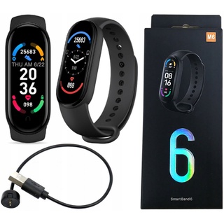 มาใหม่ นาฬิกาเพื่อสุขภาพ จอสี M6 Smart Watch Fitness Health Tracker