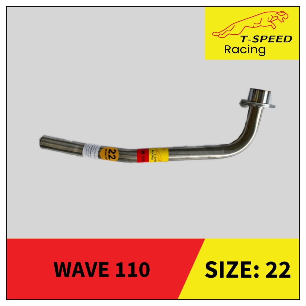 คอท่อ Honda Wave 110 🔩 Stainless steel แท้ เกรด 304 หนา: 1.2 มิลลิเมตร  มีขนาดให้เลือก:  Size 22 m.m