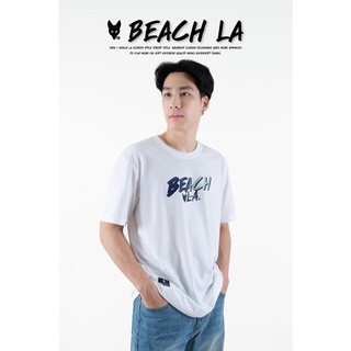 Memo By Hashtag เสื้อยืดแขนสั้น ทรงผู้ชาย รุ่น BEACH LA สินค้าลิขสิทธิ์แท้