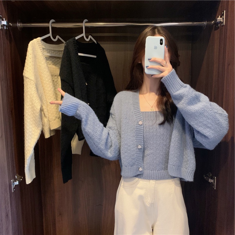 2IN1 BASIC CARDI KOREAN KNITTED CARDIGAN KOREAN SWEATHER ผู้หญิง SWETER PREMIUM KNITTED MATERIAL