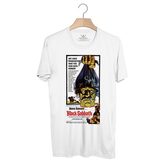 【100% cotton】BP733 เสื้อยืด Horror Movie Retro Poster : Black Sabbath