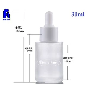 30ml ขวดแก้ว คอตัด ดรอปเปอร์ สำหรับใส่ของเหลว น้ำยา น้ำมัน เซรั่ม
