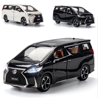 1:24 LEXUS LM300H รถหล่อโลหะผสมรุ่นรถเสียงและแสงดึงกลับรถโมเดลรถของเล่น Diecast Vehicles Car Model