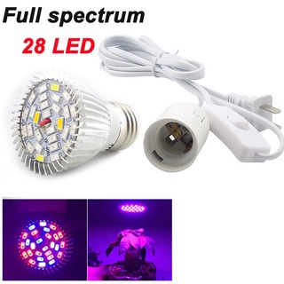 หลอดไฟปลูกพืชในร่ม LED 18 ดวง 28 ดวง เต็มสเปกตรัม สําหรับปลูกดอกไม้ เรือนกระจกไฮโดรโปนิก a1