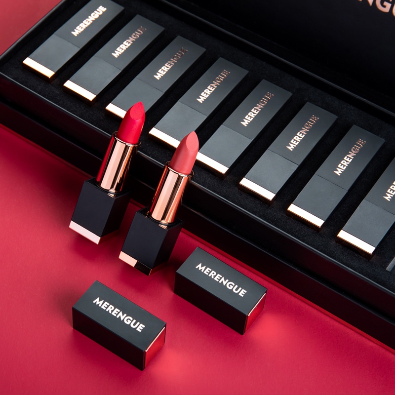 WINE 10*lip gloss MERENGUE Lipstick Set Gift Box 10pcs Big Brand