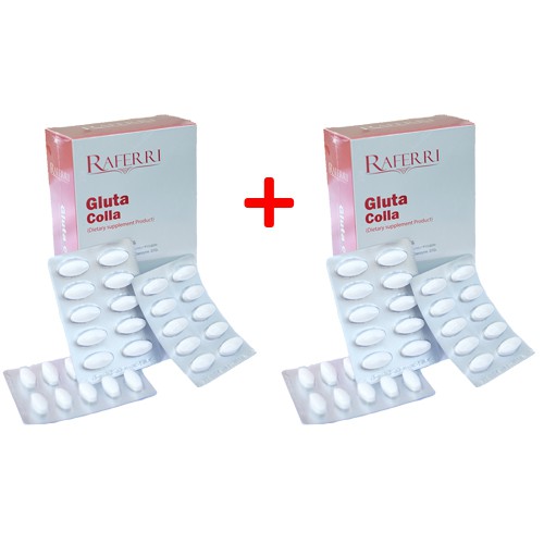 Set F4 Raferri Gluta Colla อาหารเสริมกลูต้าไธโอน และคอลลาเจน ชนิดเม็ด 2กล่อง