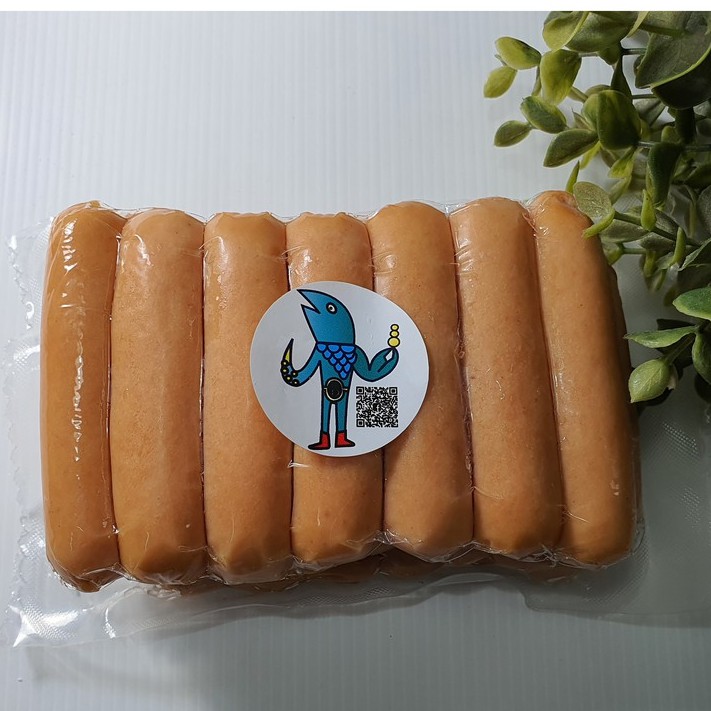 ไส้กรอกไก่รมควันหนังกรอบ 0.5 กิโลกรัม SMOKED CRISPY SKIN CHICKEN SAUSAGE 500G. น้ำหนัก 0.5กิโลกรัม