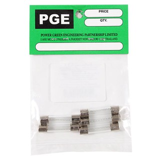 ฟิวส์หลอดแก้ว PGE 5A 5ชิ้น GLASS TUBE FUSE 5A 5EA PGE