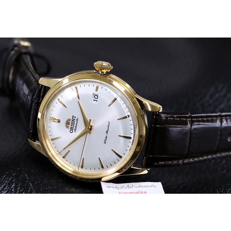(แถมกล่องแบบพกพา) นาฬิกา Orient Bambino Classic Automatic รุ่น RA-AC0M01S (38มม.)