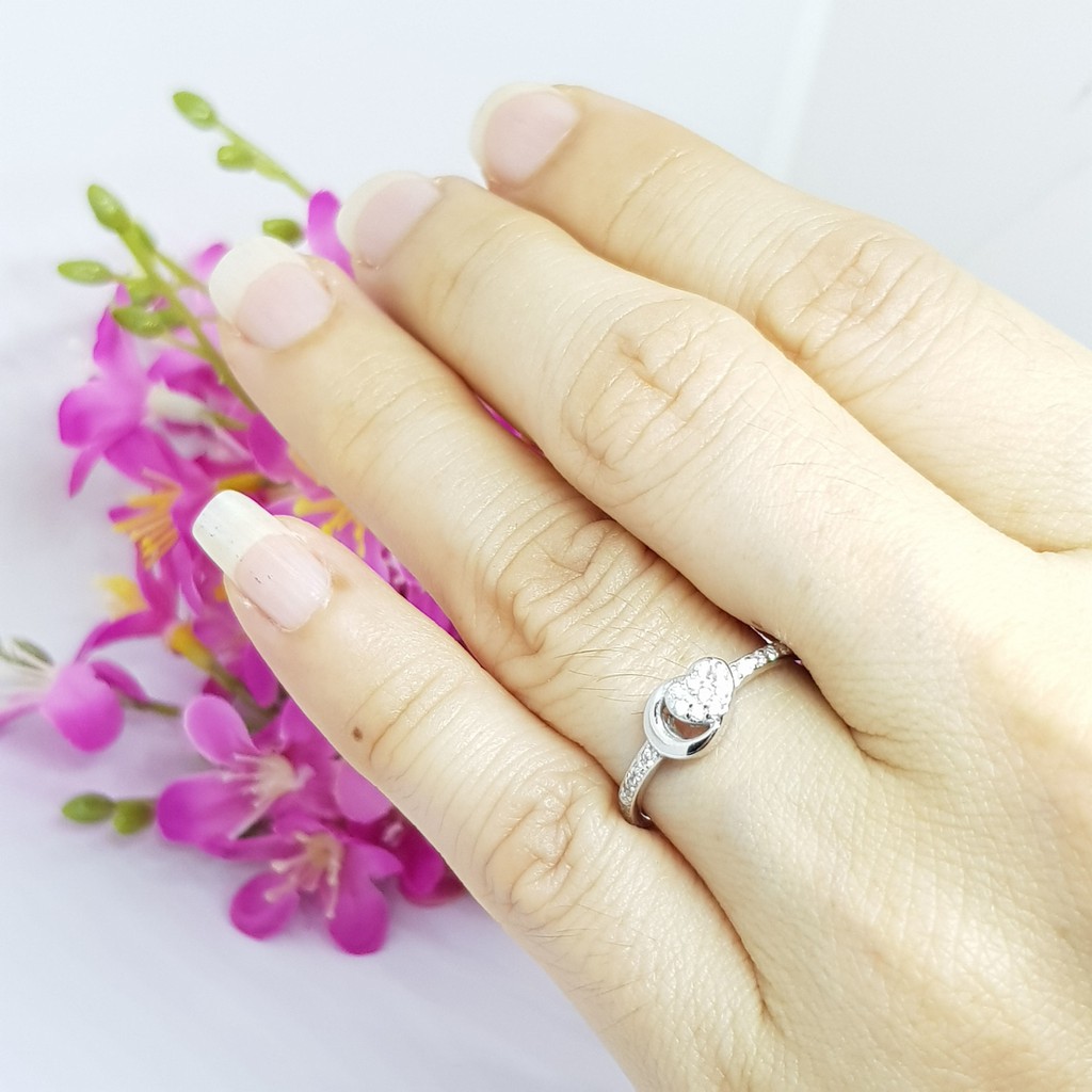 Memorine Jewelry แหวนเงินแท้ 925 ฝังเพชรสวิส (CZ) : ONLR247 รูปที่ 4