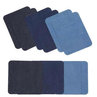 IOKDEALS1 4/12PCS ผ้า Patch ซ่อมกางเกง Applique กางเกงยีนส์ DIY
