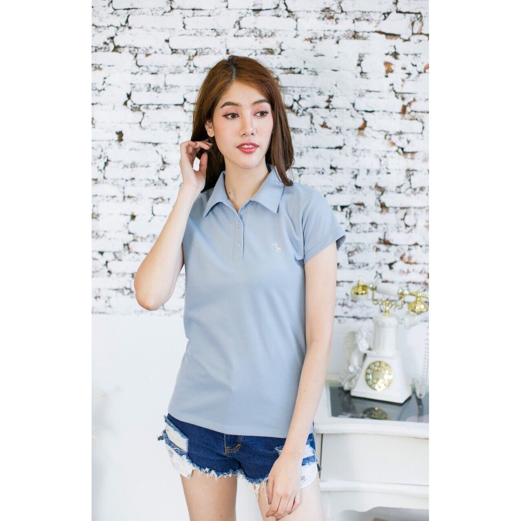 เสื้อโปโลสีเทาควันอ่อน