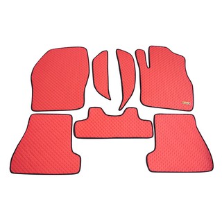 Matpro พรมปูพื้นเข้ารูป ลายกระดุม ชุด Standard Set 7 ชิ้น - FORD FOCUS 2008-2012 (Red)