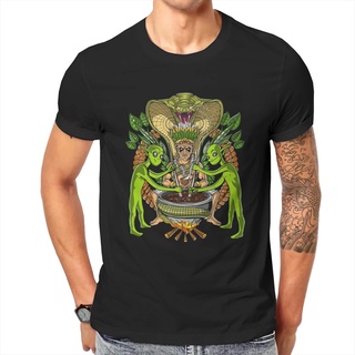 เสื้อยืดคอกลม พิมพ์ลาย Ayahuasca Aliens Hipster Psychonauts Razputin Linda Sasha Milla Morceau Game โอเวอร์ไซซ์ สําหรับผ