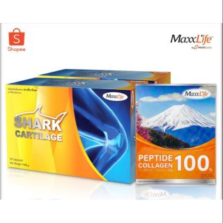 [ซื้อ 2 แถม 1] MaxxLife Shark Cartilage [30 แคปซูล - 2 กล่อง] แถมฟรี MaxxLife Peptide Collagen 10 ซอง *จำนวนจำกัด