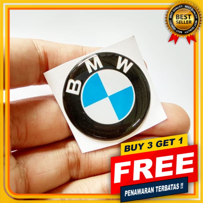 สติ๊กเกอร์ BMW RAISED พร้อมโลโก้ EMBLE WATERPROOF