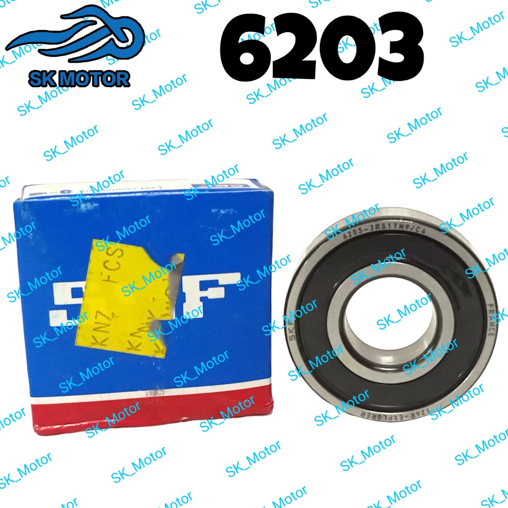 SKF Explorer 6203-2RS1 TN9 C4 ไฟเบอร์แบริ่ง 17x40x12