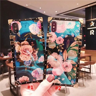 For OPPO A79 A1K Realme C2 C21Y C25Y C20 C21 A57 A3 A5 A7 A5S A12 A9 2020 A3S F1S F5 F7 F9 F11 Pro Reno 6 7 Square Blu-ray Flower Phone Case