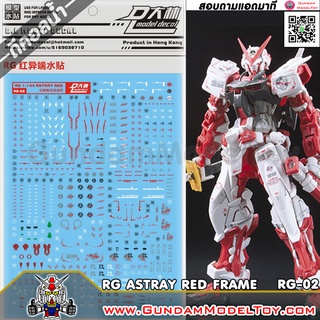 RG GUNDAM ASTRAY RED FRAME WATER DECAL ดีคอลน้ำแอสเทรย์ เรด เฟรม