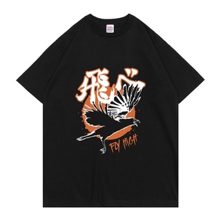 【สไตล์ฮาราจูกุ】เสื้อยืดผ้าฝ้าย 100% พิมพ์ลายอนิเมะ Haikyuu ทรงหลวม สองด้าน สําหรับผู้ชาย LHZYS-5XL