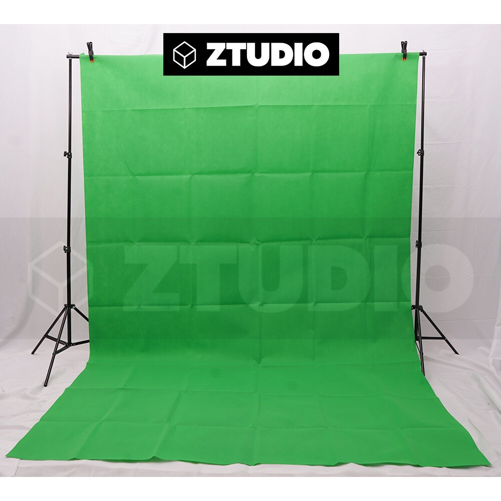 ส่งฟรี !!!  ฉากหลังถ่ายภาพ ฉากไลฟ์สด อุปกรณ์ทำยูทูป ขนาด 2x2  เมตร พร้อมผ้า ฉากเขียว ฉากหลังสีเขียว  ขาตั้ง ฉาก green sc