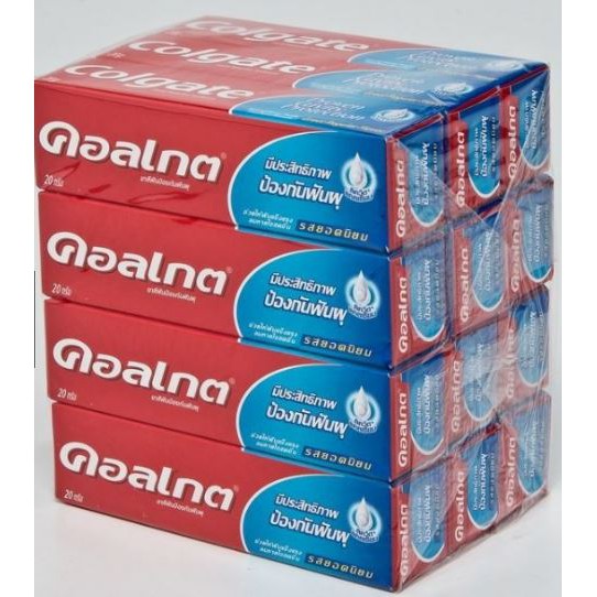 คอลเกต แคลเซียม ยาสีฟัน รสยอดนิยม ขนาด 20/25กรัม แพ็คละ12หลอด ++Colgate Toothpaste 20/tube ++