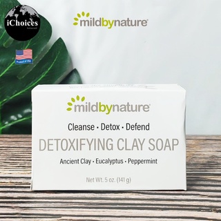 [Mild By Nature] Cleanse Detox Defend Detoxifying Clay Bar Soap 141 g สบู่ทำความสะอาดและดีท็อกซ์ผิวกาย