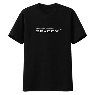 เสื้อผ้าผชSpacex Rocket Falcon No. สไตล์อเมริกัน สําหรับตกแต่งบ้าน เสื้อยืดแขนสั้น พิมพ์ลายมังกรยานอวกาศ 9 ตัวS-5XL