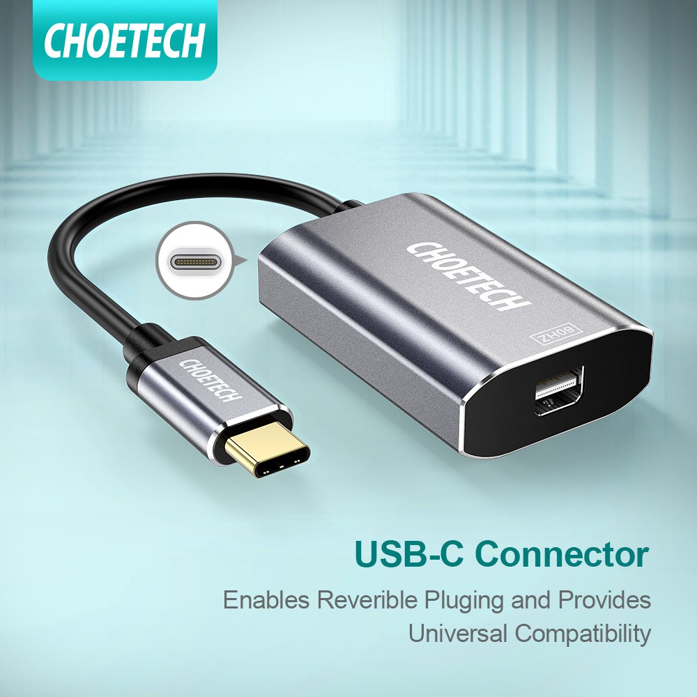 Choetech 4K 60 HZ USB C กับ Mini DisplayPort ADAPTER พร้อม PD CHARGING
