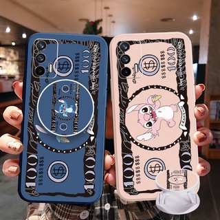 เคสโทรศัพท์มือถือ ขอบสี่เหลี่ยม พร้อมแหวนขาตั้ง สําหรับ OPPO A16 A94 A53 A15 A12 AX7 A52 A72 A92 A74 A54 5G