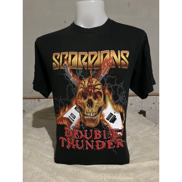 เสื้อวินเทจ เสื้อวง Scorpions ผ้า cotton 100% อก 22 ยาว 29