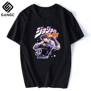 เสื้อยืดวินเทจใหม่ เสื้อยืดแขนสั้น พิมพ์ลายการ์ตูน Jojos Bizarre Adventure สไตล์ญี่ปุ่น ฮาราจูกุ ฮิปฮอป สําหรับผู้ชาย Bg