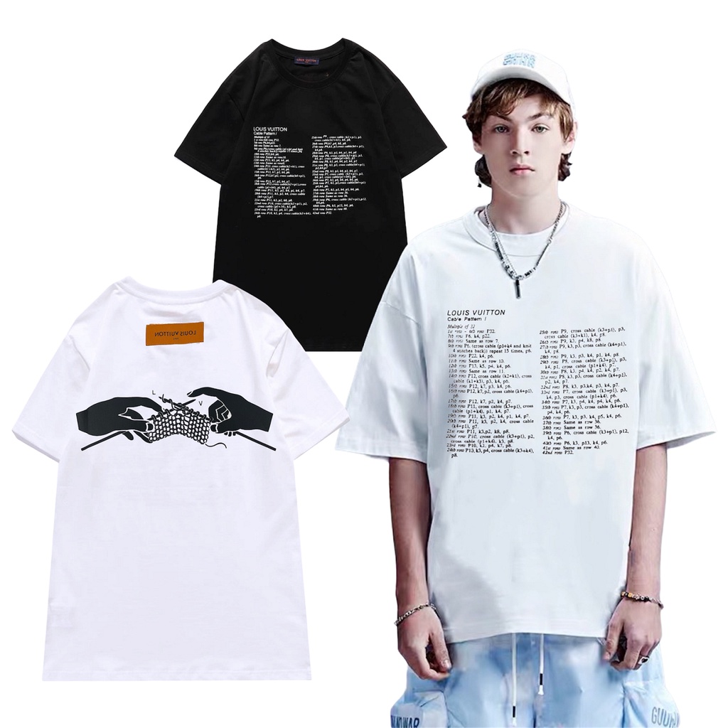 TopBrands คุณภาพพรีเมี่ยม 1:1 L0UIS VUITT0N เสื้อยืด lelaki baju tshirt ผู้ชายเสื้อยืดผ้าฝ้าย viral