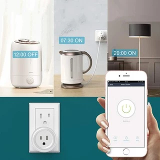 Tuya smartlife Wi-Fi Smart Plug 10A - ปลั๊กไฟ ปลั๊กอัจฉริยะ ควบคุมผ่านแอพ Smartlife (10A) สั่งงานด้วยเสียงได้