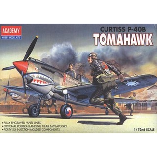 โมเดลเครื่องบิน Academy Model 1/72 AC12456 TOMAHAWK CURTISS P-40B