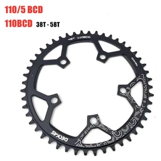 Deckas 110/5 BCD 110BCD แผนที่จักรยานแคบกว้าง Chainring 36T-58T จักรยาน Chainwheel สําหรับ shimano sram จักรยาน crank อุปกรณ์เสริม