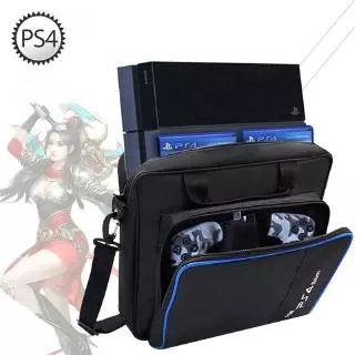 สําหรับ PS4 / PS4 Pro Slim เกม Sytem กระเป๋าขนาดเดิมสําหรับ PlayStation 4 คอนโซลป้องกันไหล่กระเป๋าถือผ้าใบกรณี
