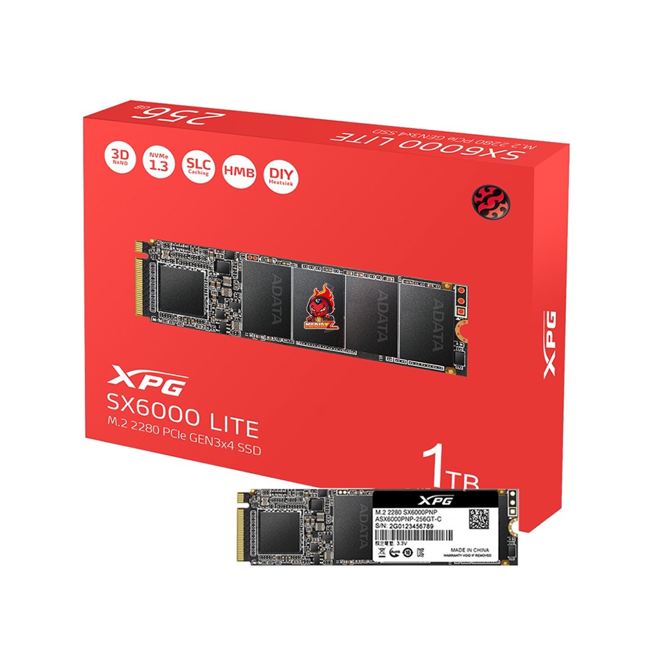 1 TB SSD เอสเอสดี ADATA XPG SX6000 LITE - PCIe 3NVMe M.2 2280 ...
