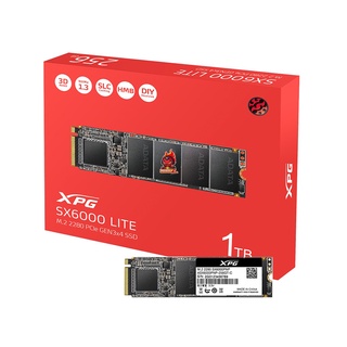 1 TB SSD เอสเอสดี ADATA XPG SX6000 LITE - PCIe 3/NVMe M.2 2280 (ASX6000LNP-1TT-C) 5 Years Warranty