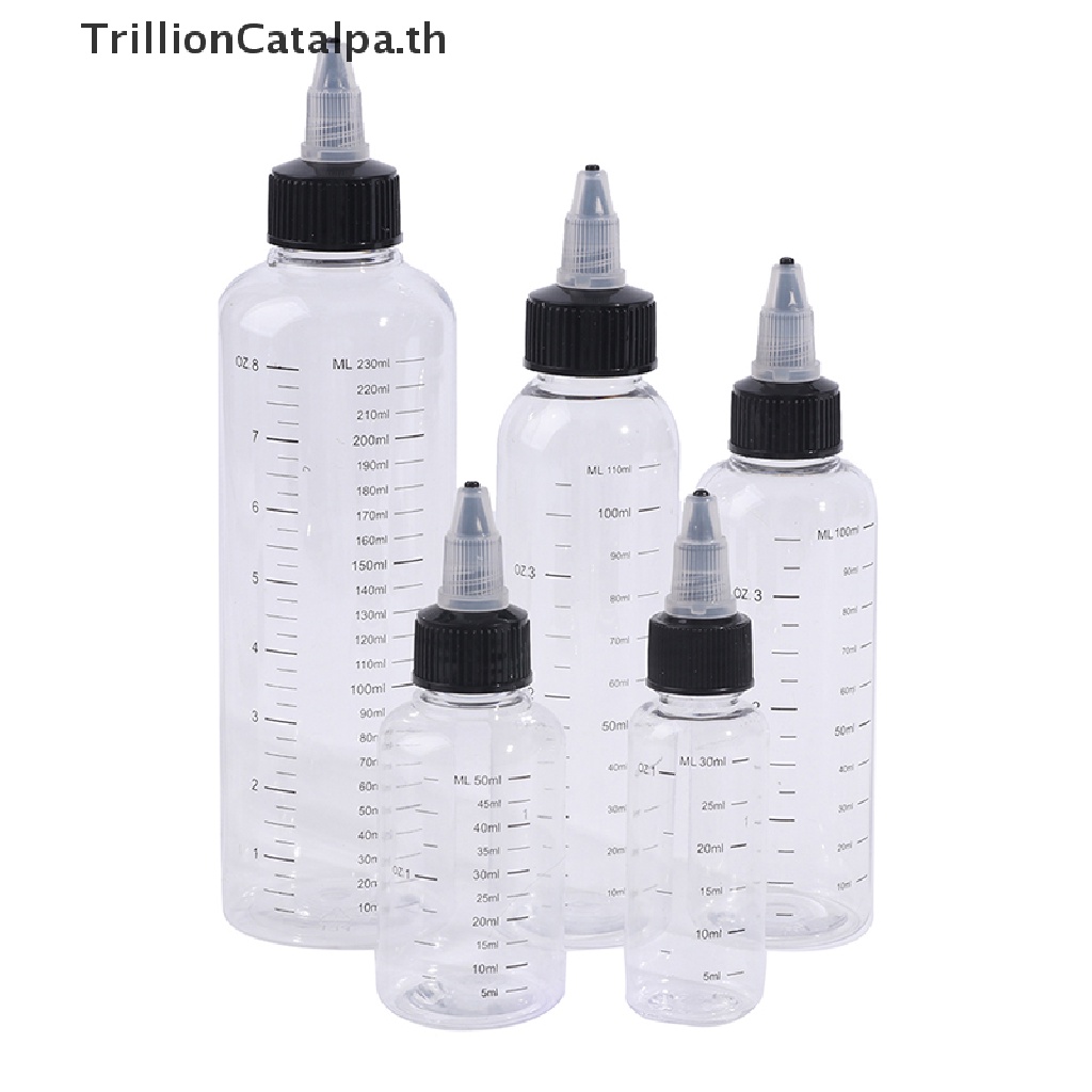 【TrillionCatalpa】ขวดพลาสติก Pet ความจุ 30 มล. - 250 มล. สําหรับใส่หมึกเหลว