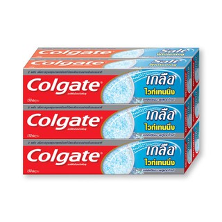 🔥The Best!! คอลเกต ยาสีฟัน สูตรเกลือ ไวท์เทนนิ่ง ขนาด 150 กรัม แพ็ค 6 กล่อง Colgate Toothpaste Salt Whitening 150 g x 6