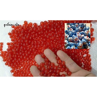 🔴ลูกปัดใส สีแดง 8 มิล 🔴