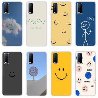 เคสโทรศัพท์มือถือ ซิลิโคน ใส กันกระแทก ลายการ์ตูนหน้ายิ้มน่ารัก สําหรับ Vivo y20 2021 y12s y20s y20 y21i y12 y12i y11