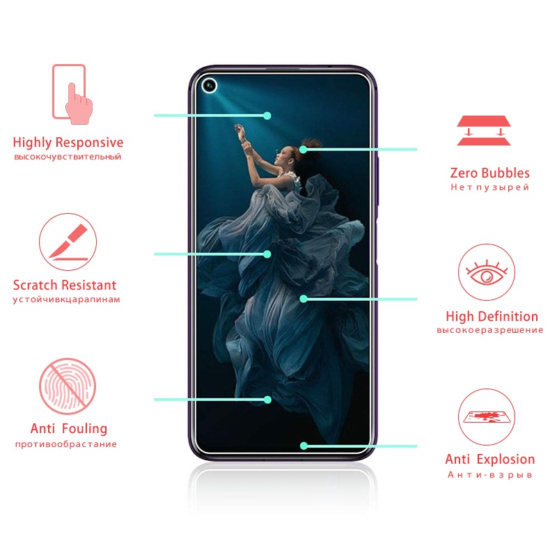 2Pcs p30 lite armor glass for Huawei p30lite screenprotector huavei ...