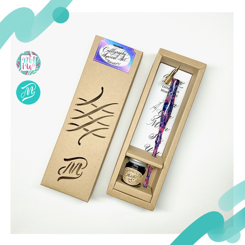 Calligraphy Starter kit Galaxy & Earth ชุดปากกา Oblique pen เขียนอักษร Dip pen Mimin St