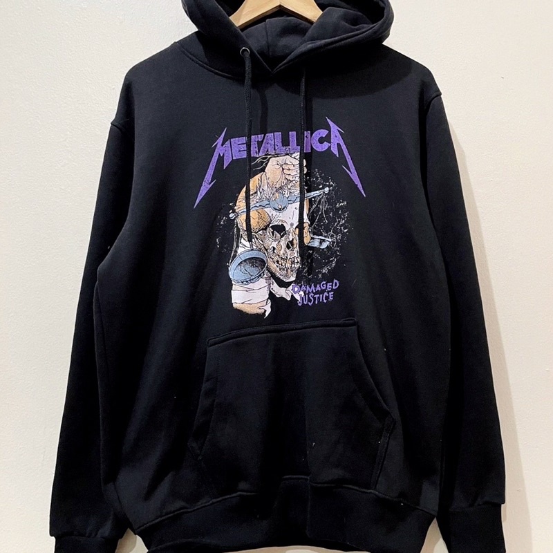 H&M เสื้อกันหนาว มีฮู้ด ลาย METALLICA JUSTICE DAMAGE